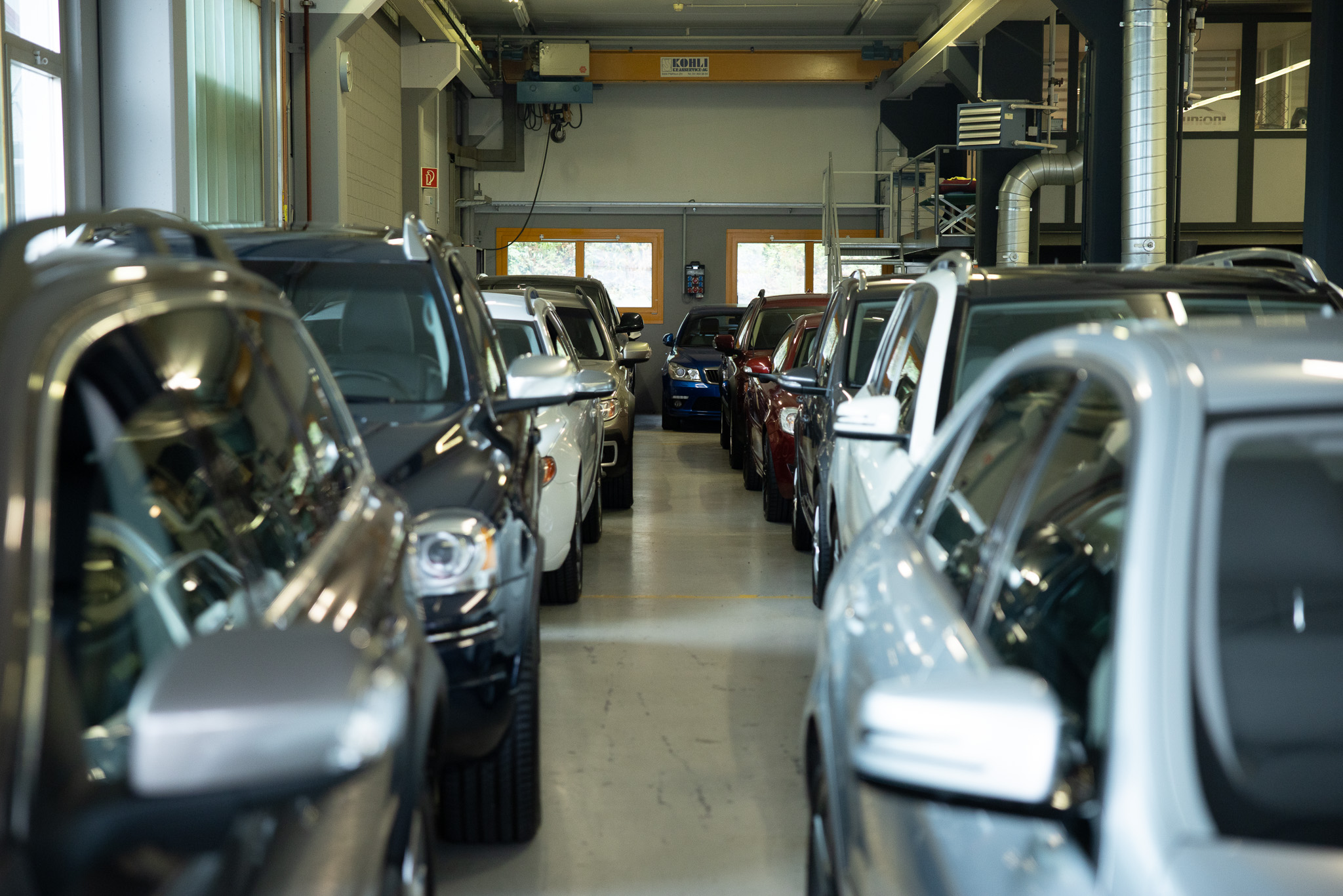 Blick durch die Halle von Auto Union